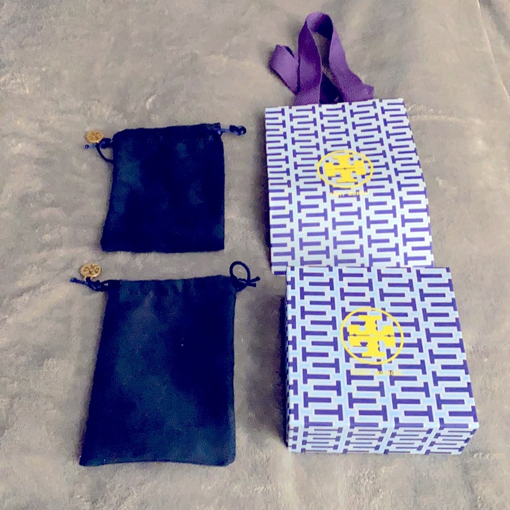 Tory Burch jewelry bags and box